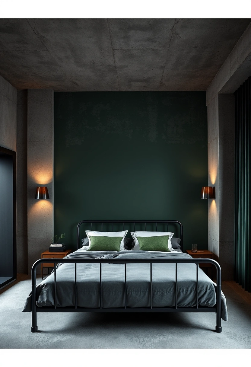 Dark green bedroom ideas 15