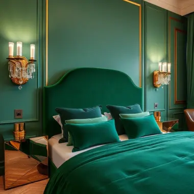 Emerald green bedroom ideas 1