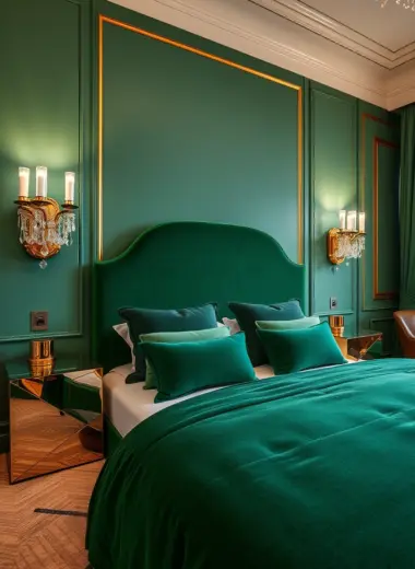 Emerald green bedroom ideas 1