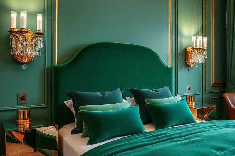 Emerald green bedroom ideas 1