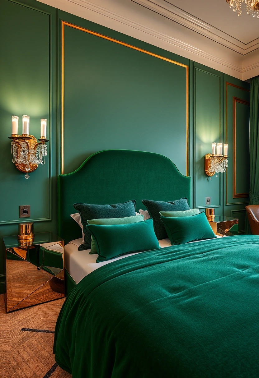 Emerald green bedroom ideas 1