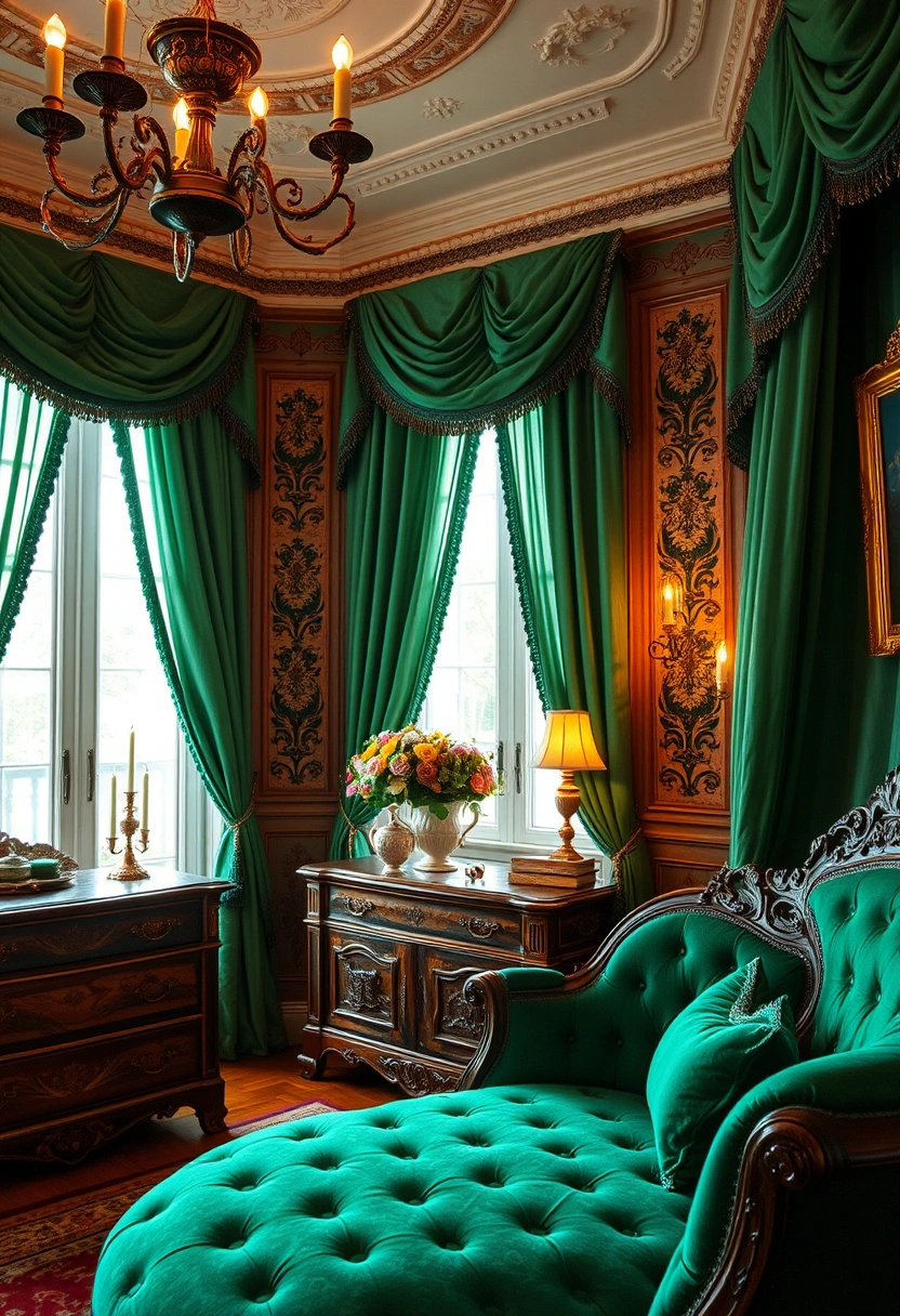 Emerald green bedroom ideas 11
