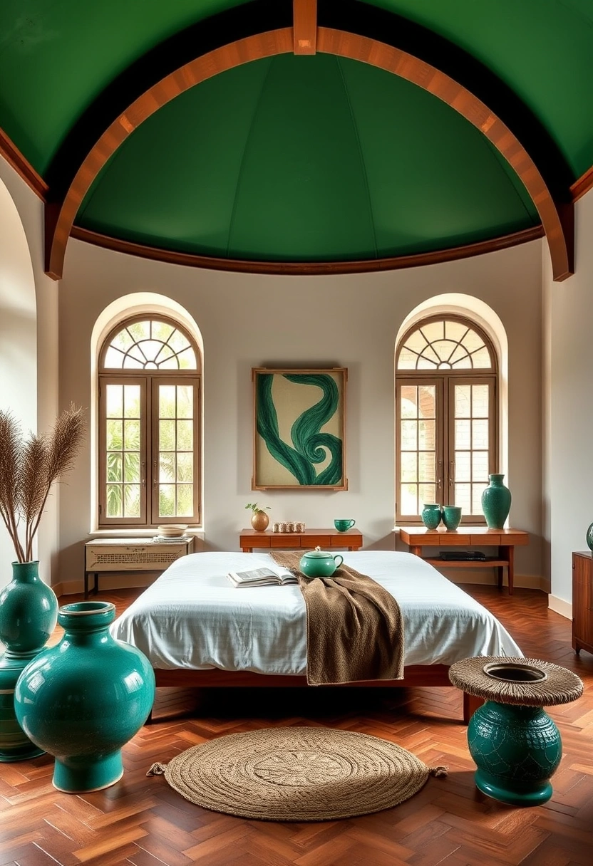 Emerald green bedroom ideas 12