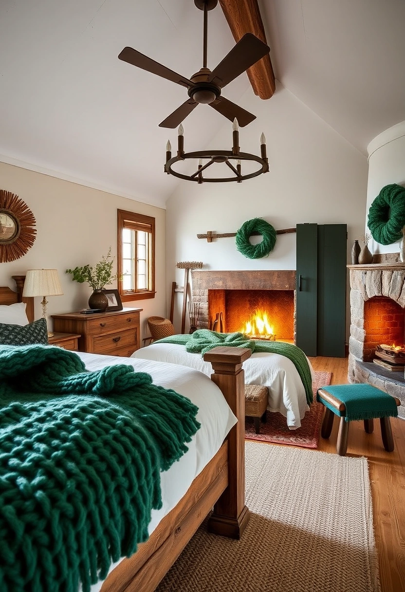 Emerald green bedroom ideas 18