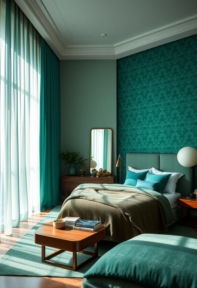 Emerald green bedroom ideas 3