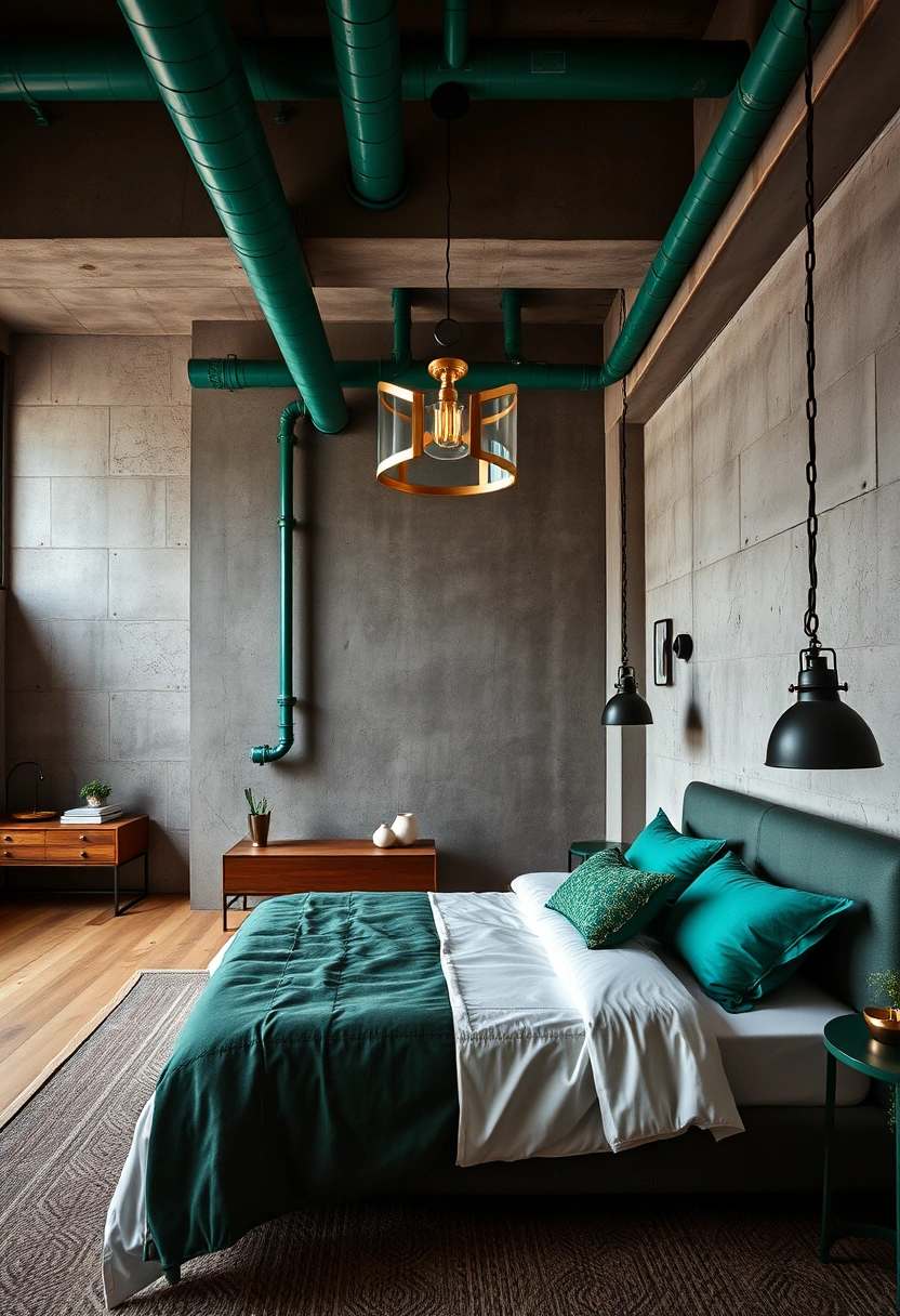 Emerald green bedroom ideas 8
