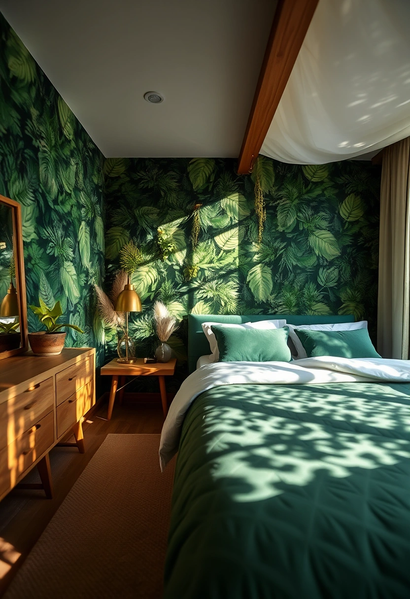 Emerald green bedroom ideas 9