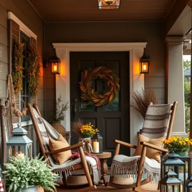 Fall front porch decor ideas 1