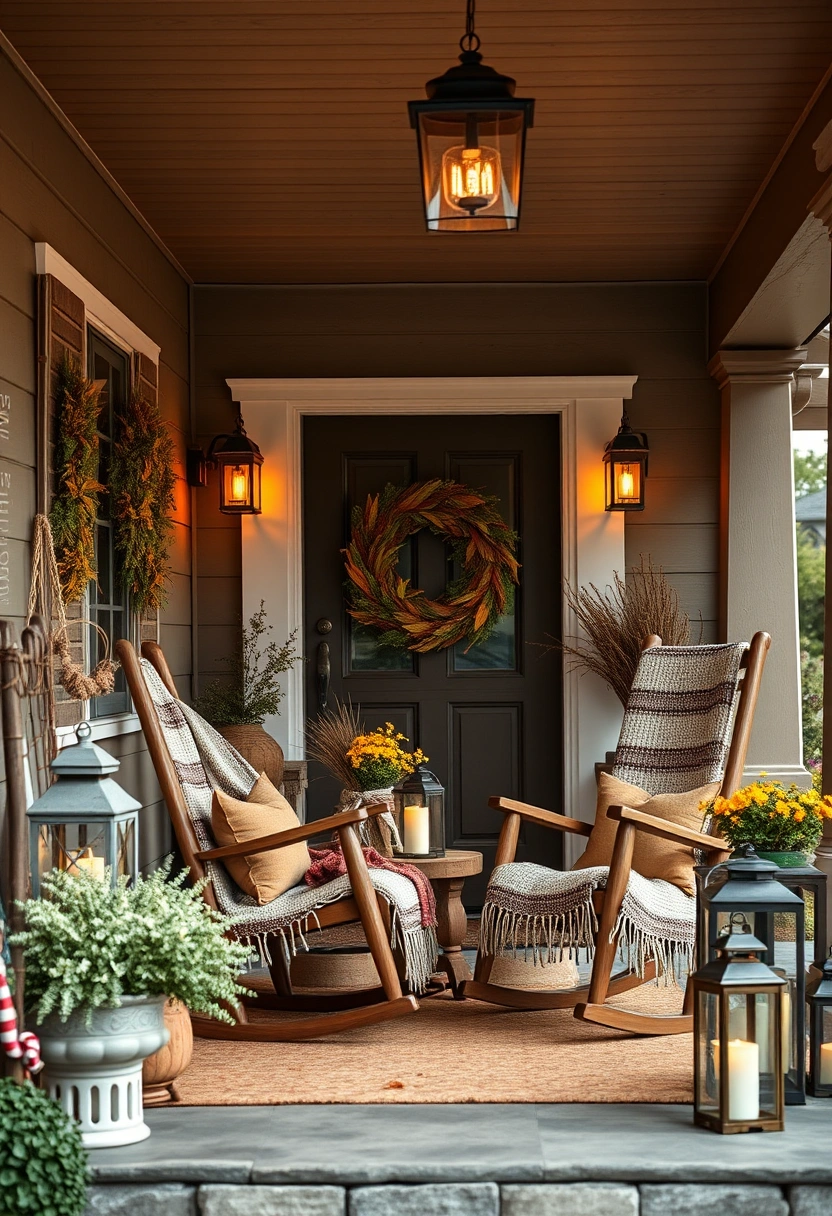 Fall front porch decor ideas 1