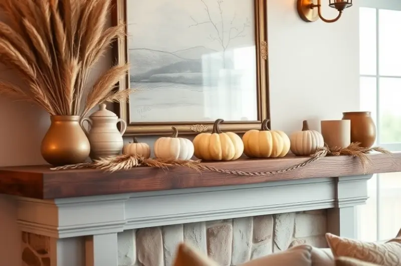 Fall mantle decor ideas 1