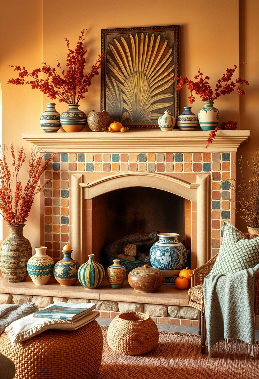 Fall mantle decor ideas 11