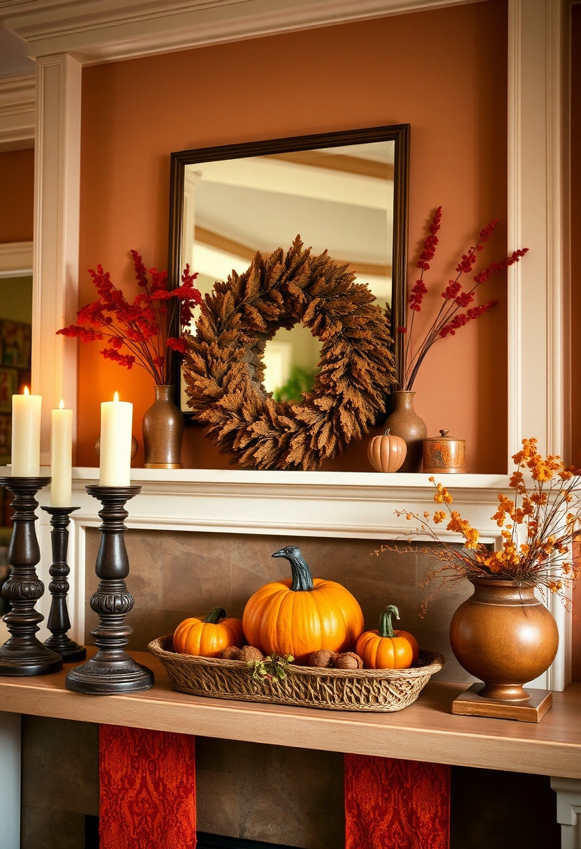 Fall mantle decor ideas 2
