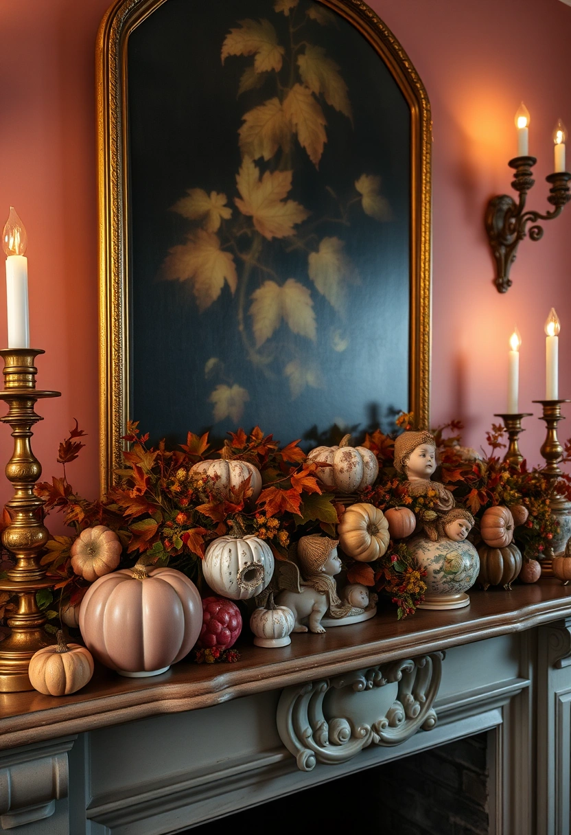 Fall mantle decor ideas 20