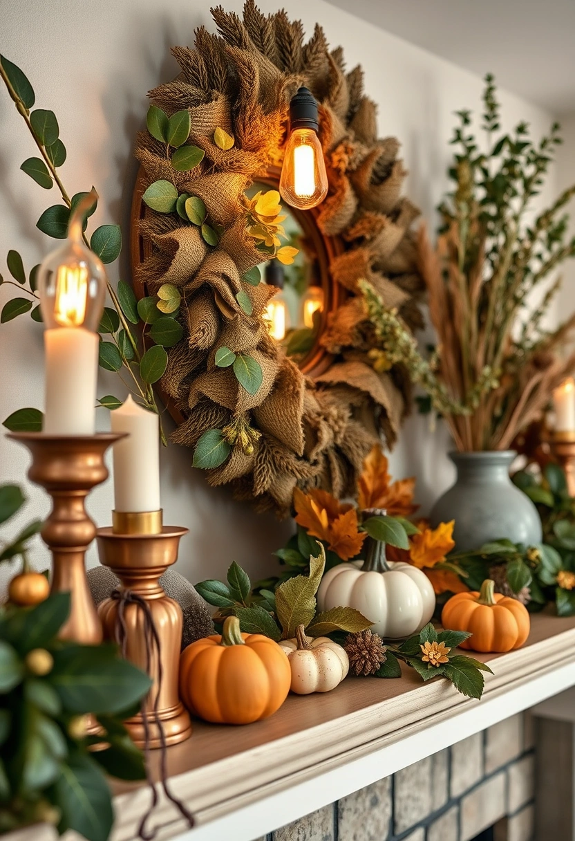 Fall mantle decor ideas 9