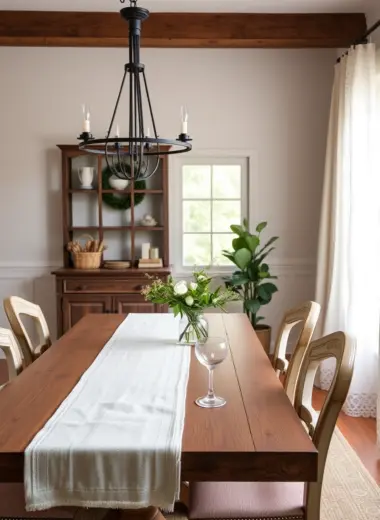 Farmhouse table decor ideas 1