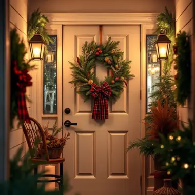Front door Christmas decor ideas 1