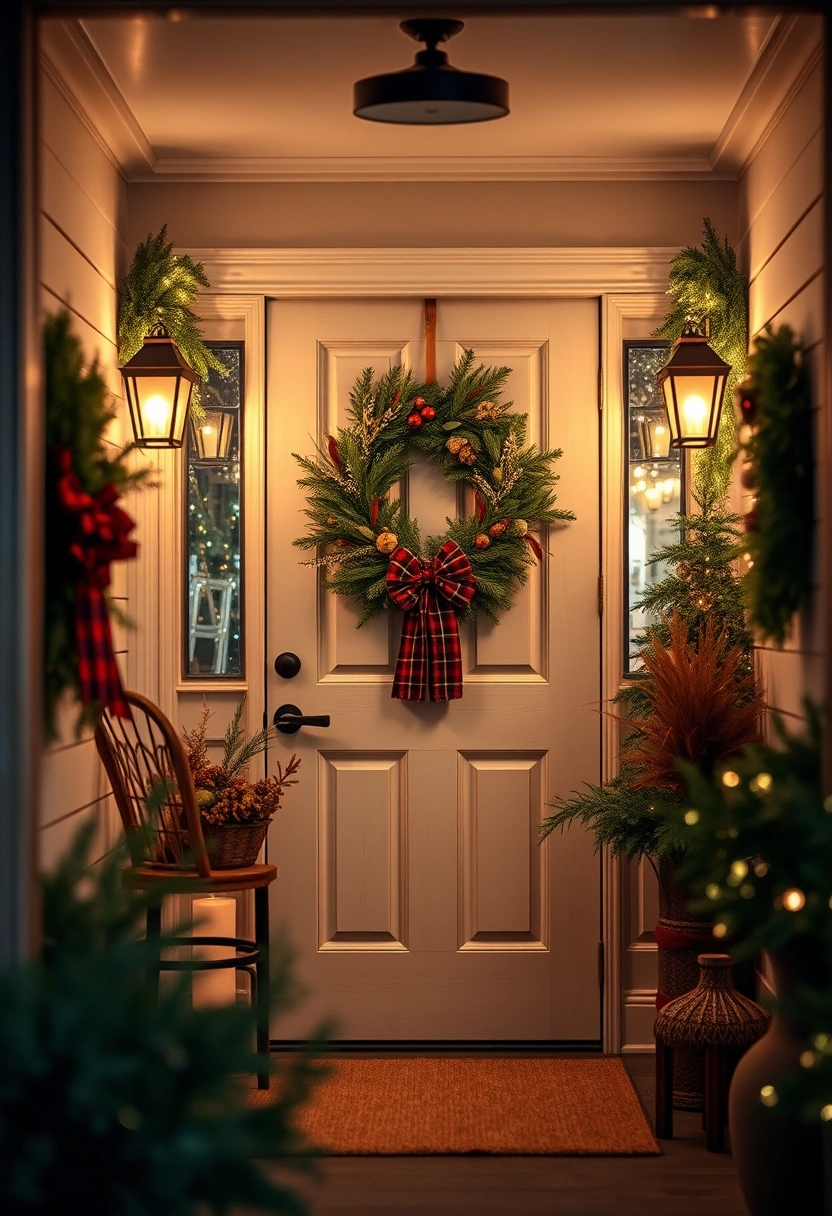 Front door Christmas decor ideas 1