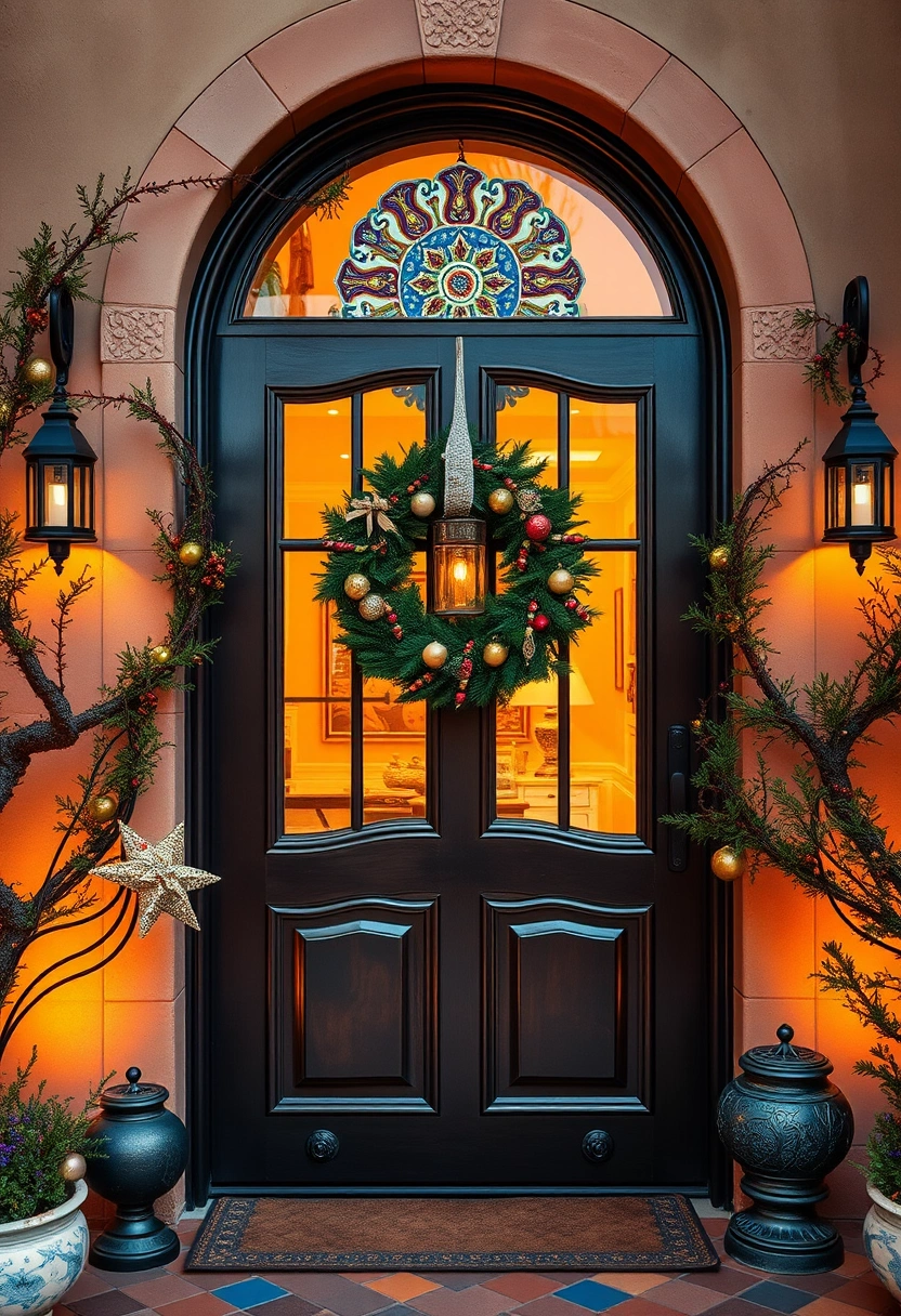 Front door Christmas decor ideas 10