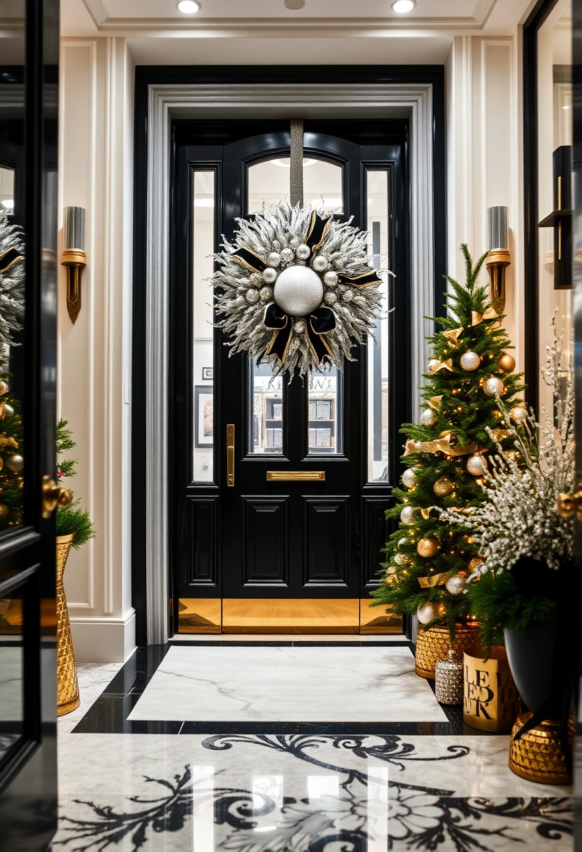 Front door Christmas decor ideas 14