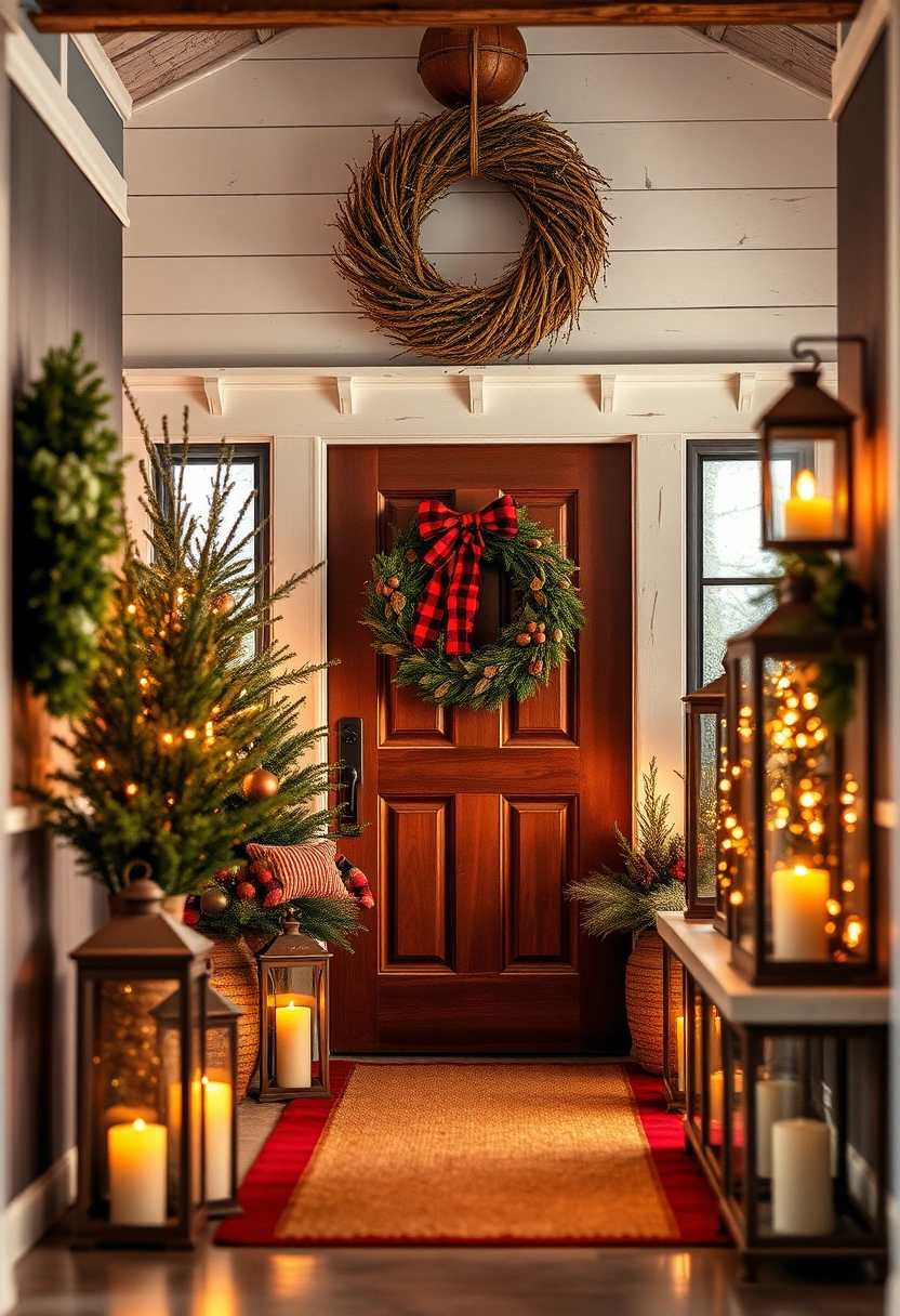 Front door Christmas decor ideas 15