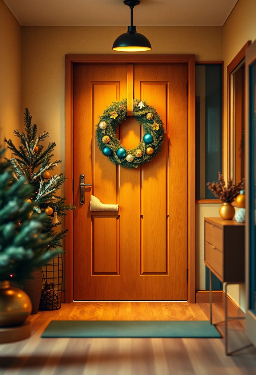 Front door Christmas decor ideas 16