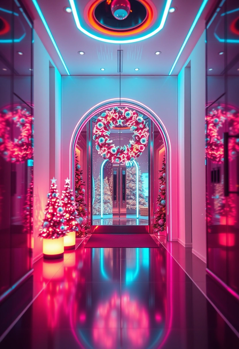 Front door Christmas decor ideas 19