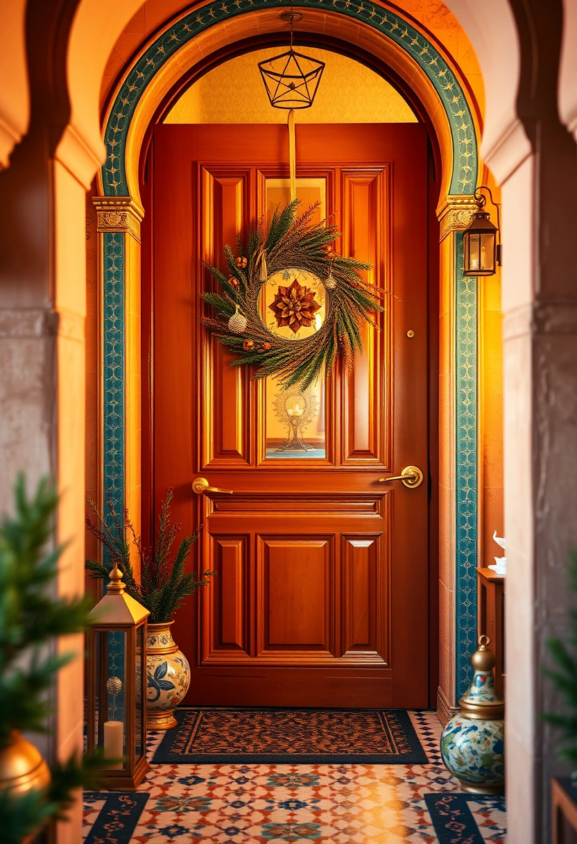 Front door Christmas decor ideas 20