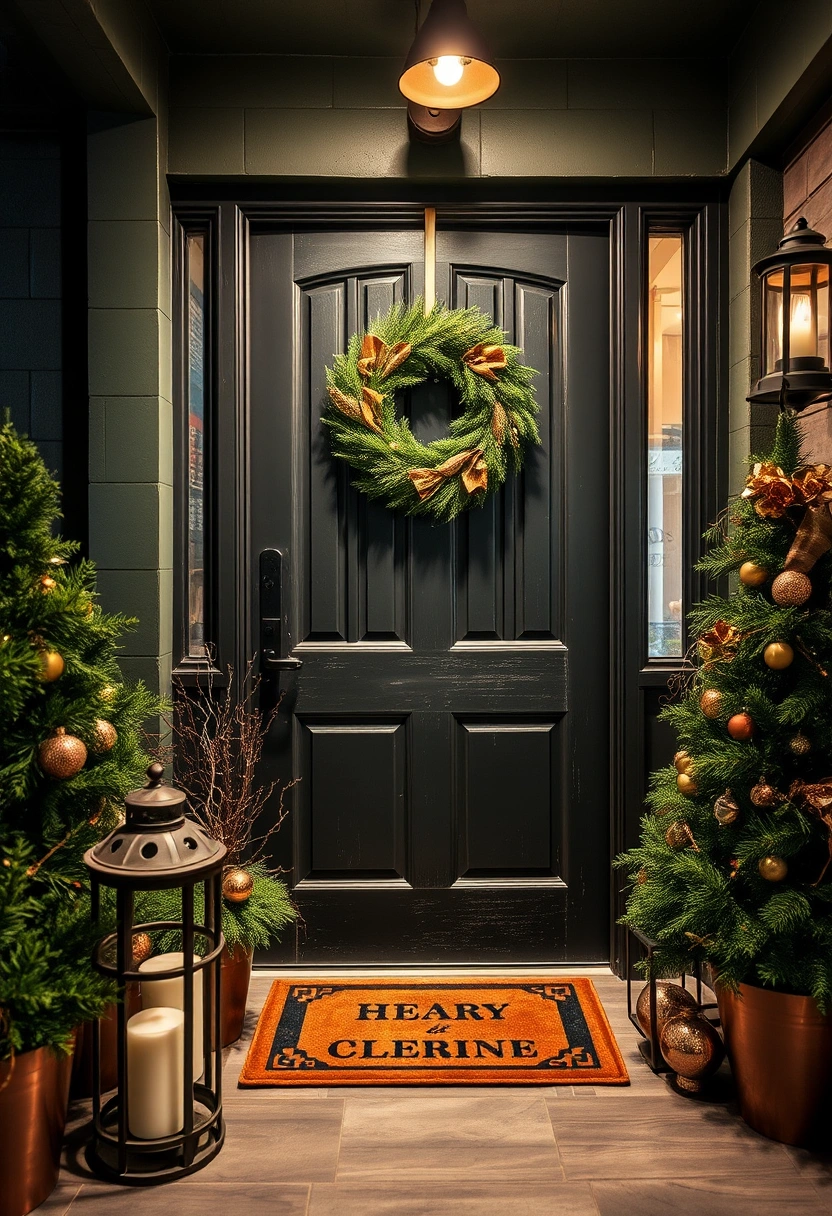 Front door Christmas decor ideas 4