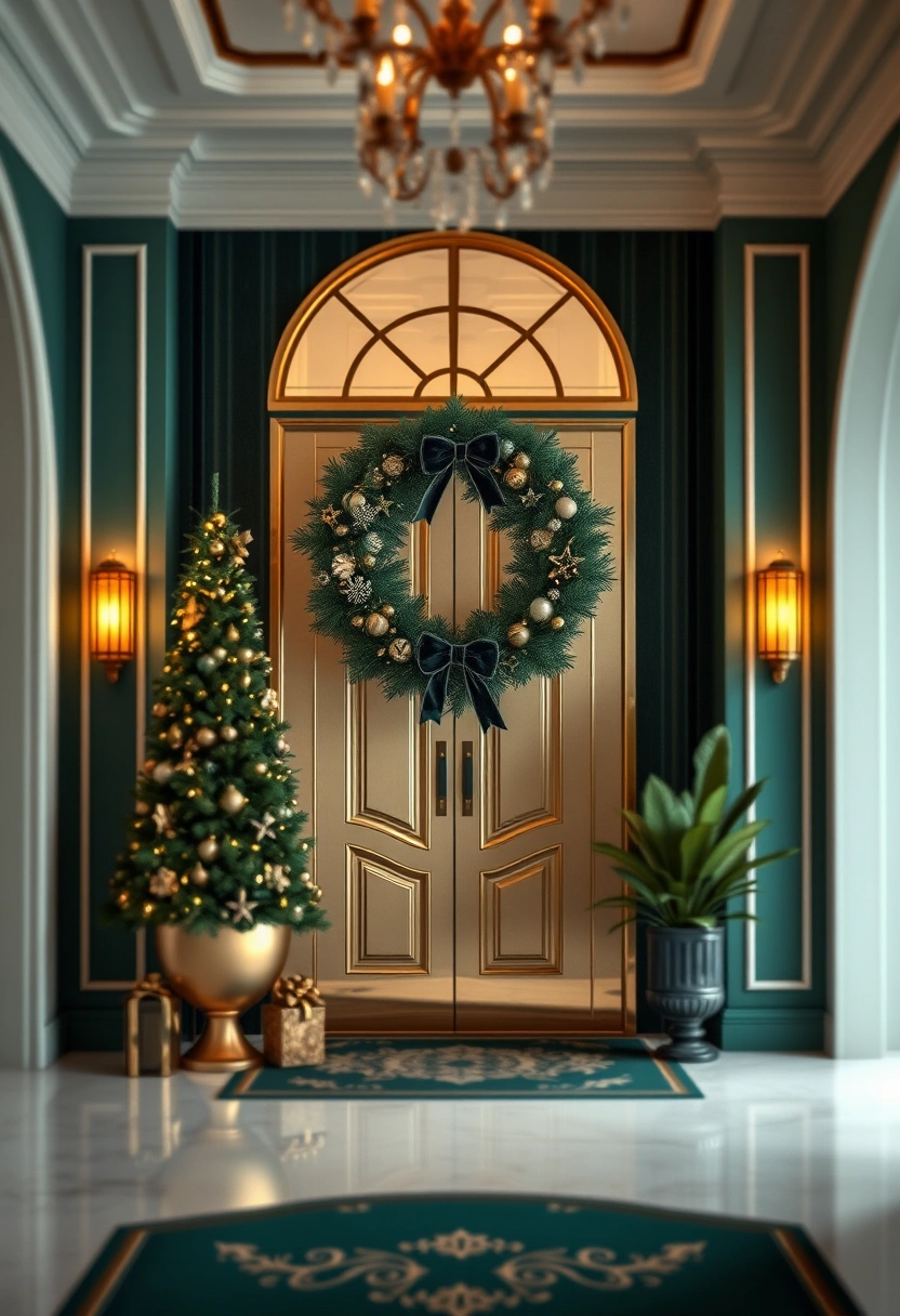 Front door Christmas decor ideas 5
