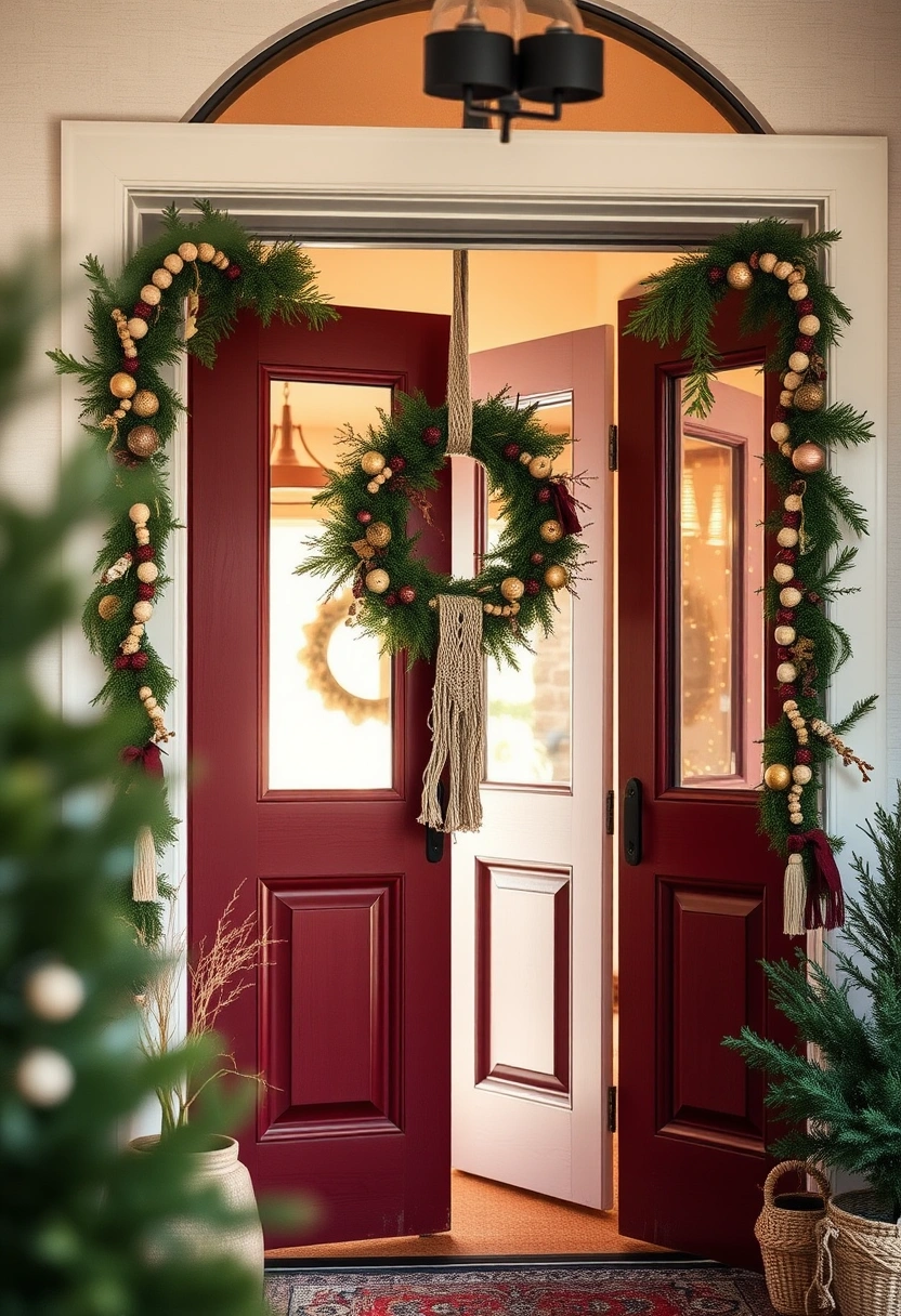 Front door Christmas decor ideas 8