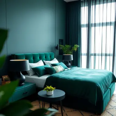 Green and black bedroom ideas 1