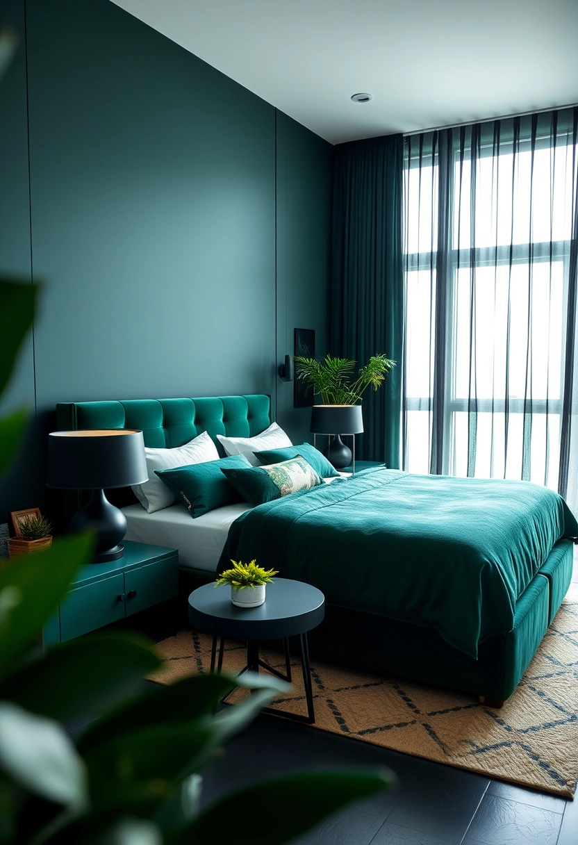Green and black bedroom ideas 1