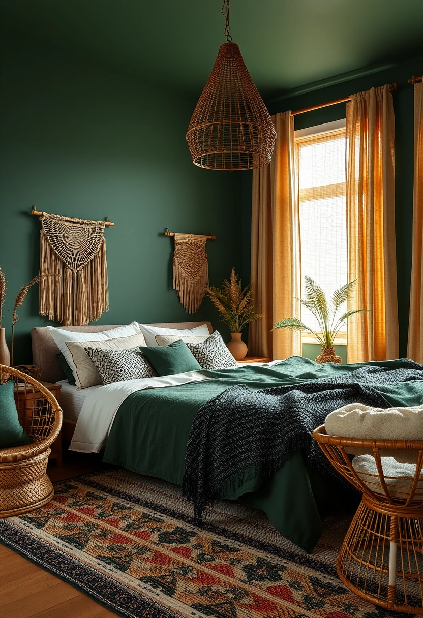 Green and black bedroom ideas 11