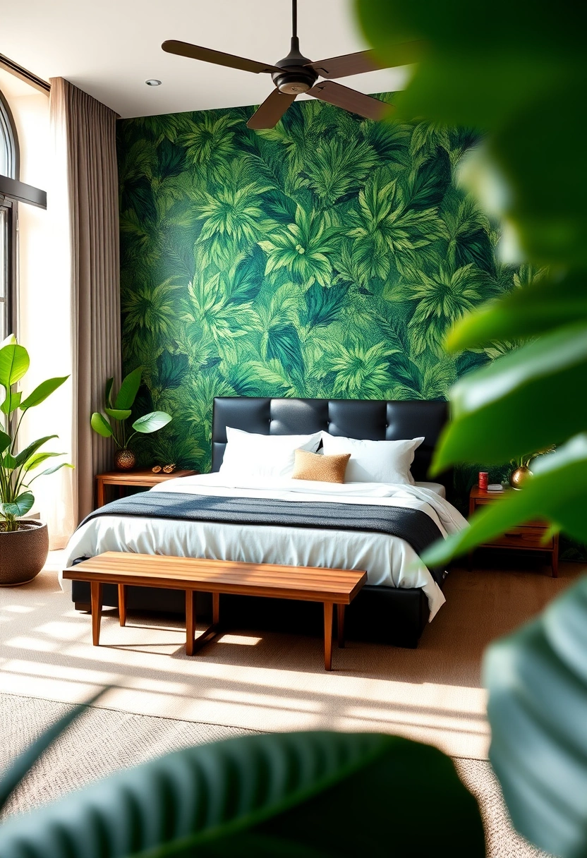 Green and black bedroom ideas 14