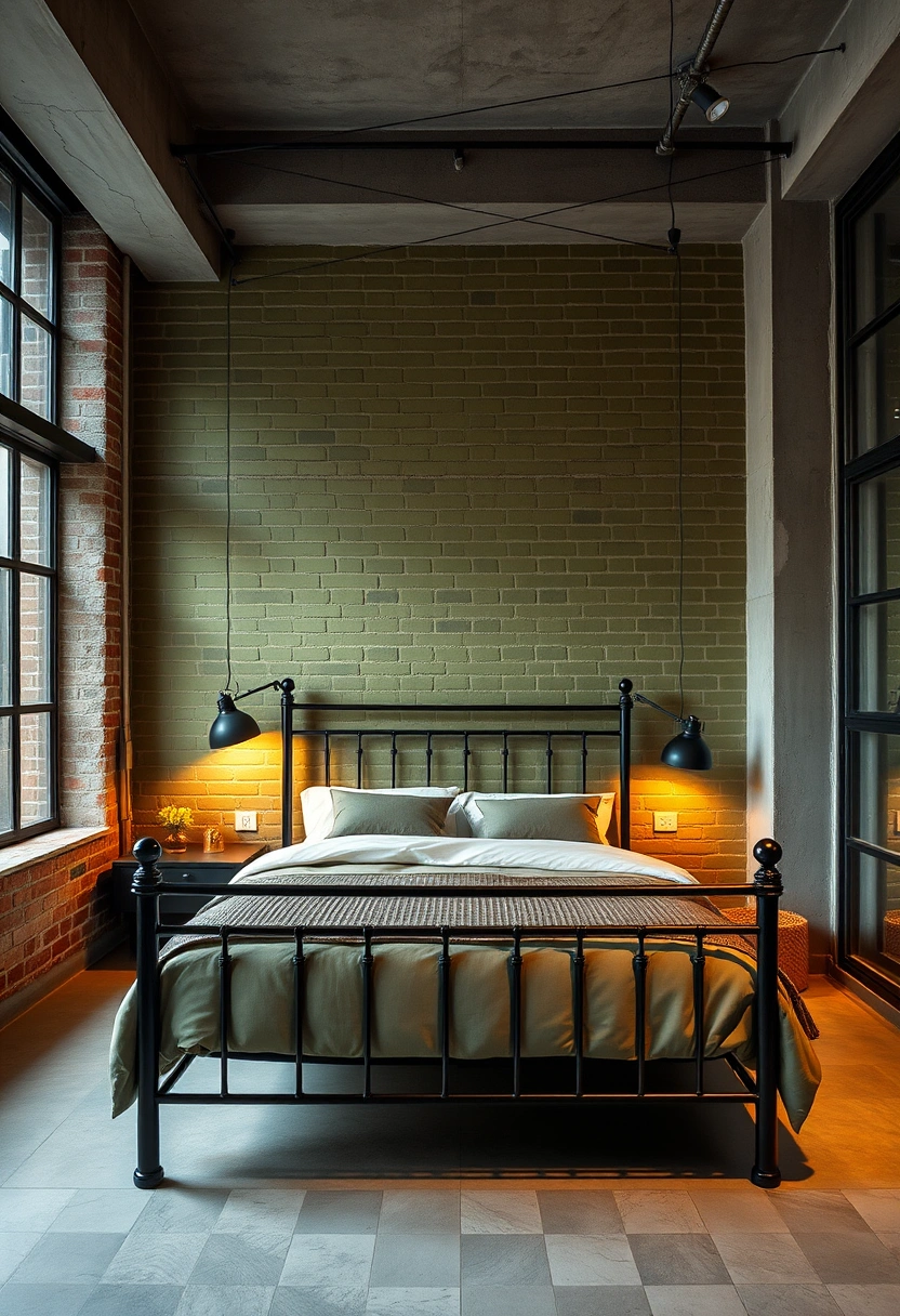 Green and black bedroom ideas 17
