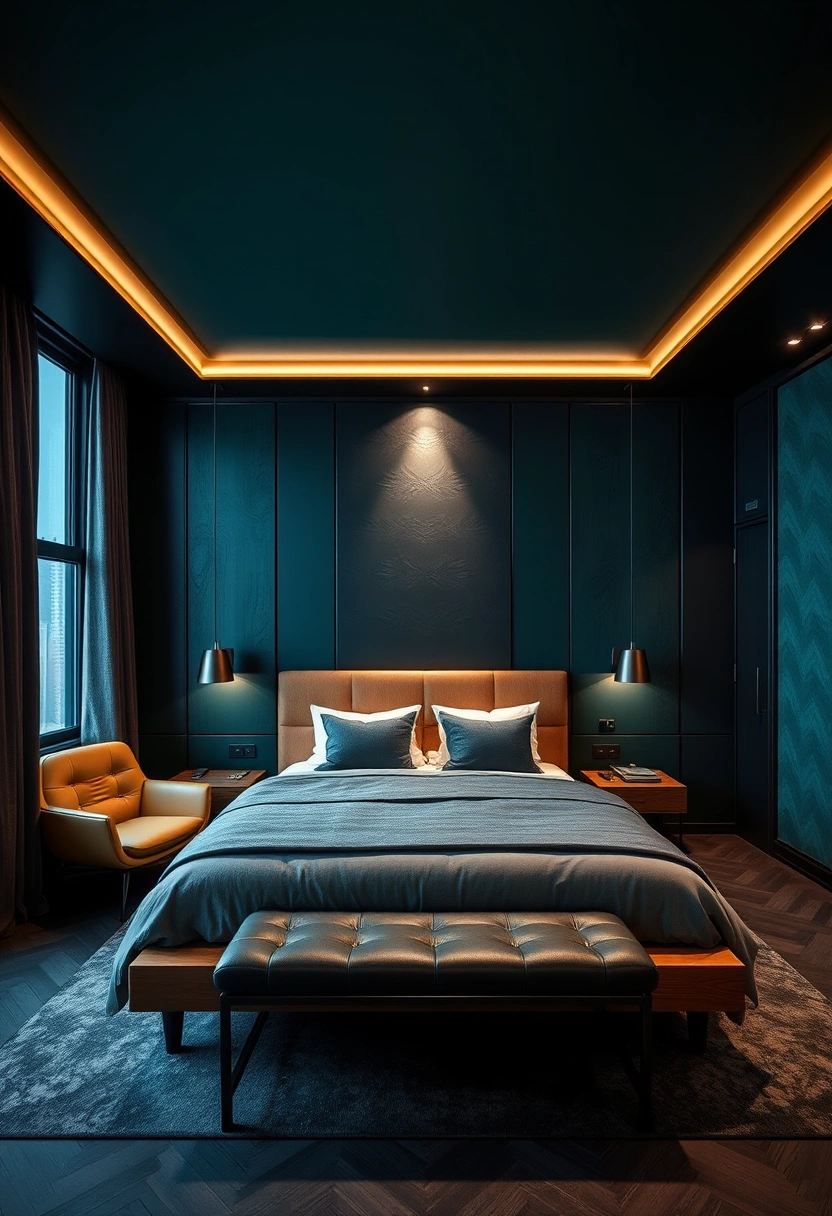 Green and black bedroom ideas 2