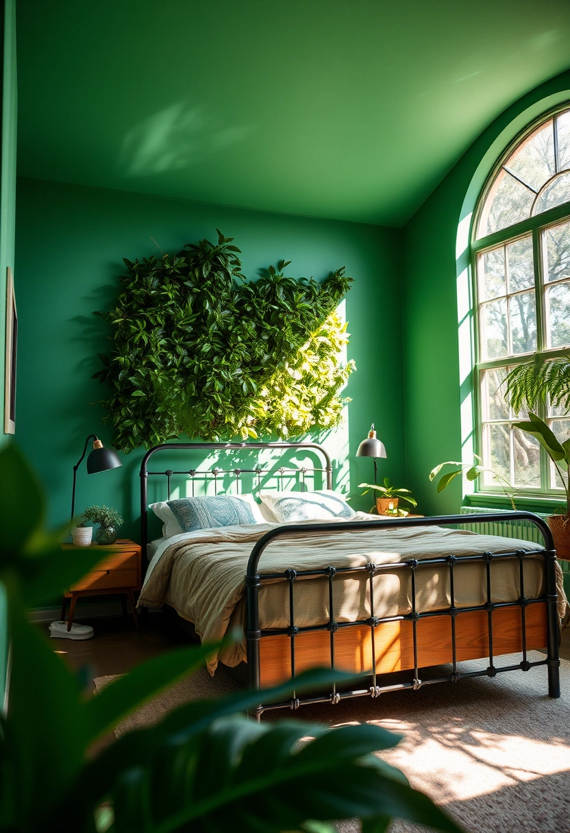 Green and black bedroom ideas 5