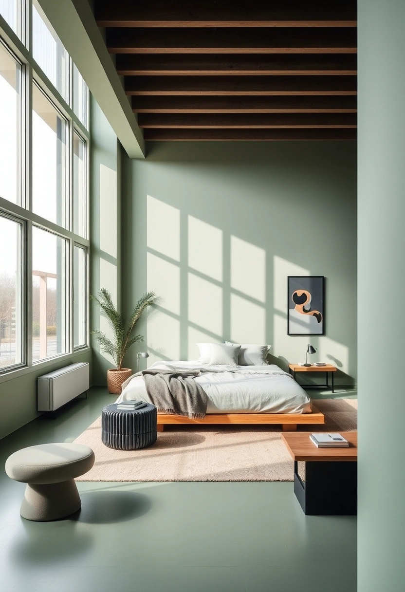 Green and black bedroom ideas 8