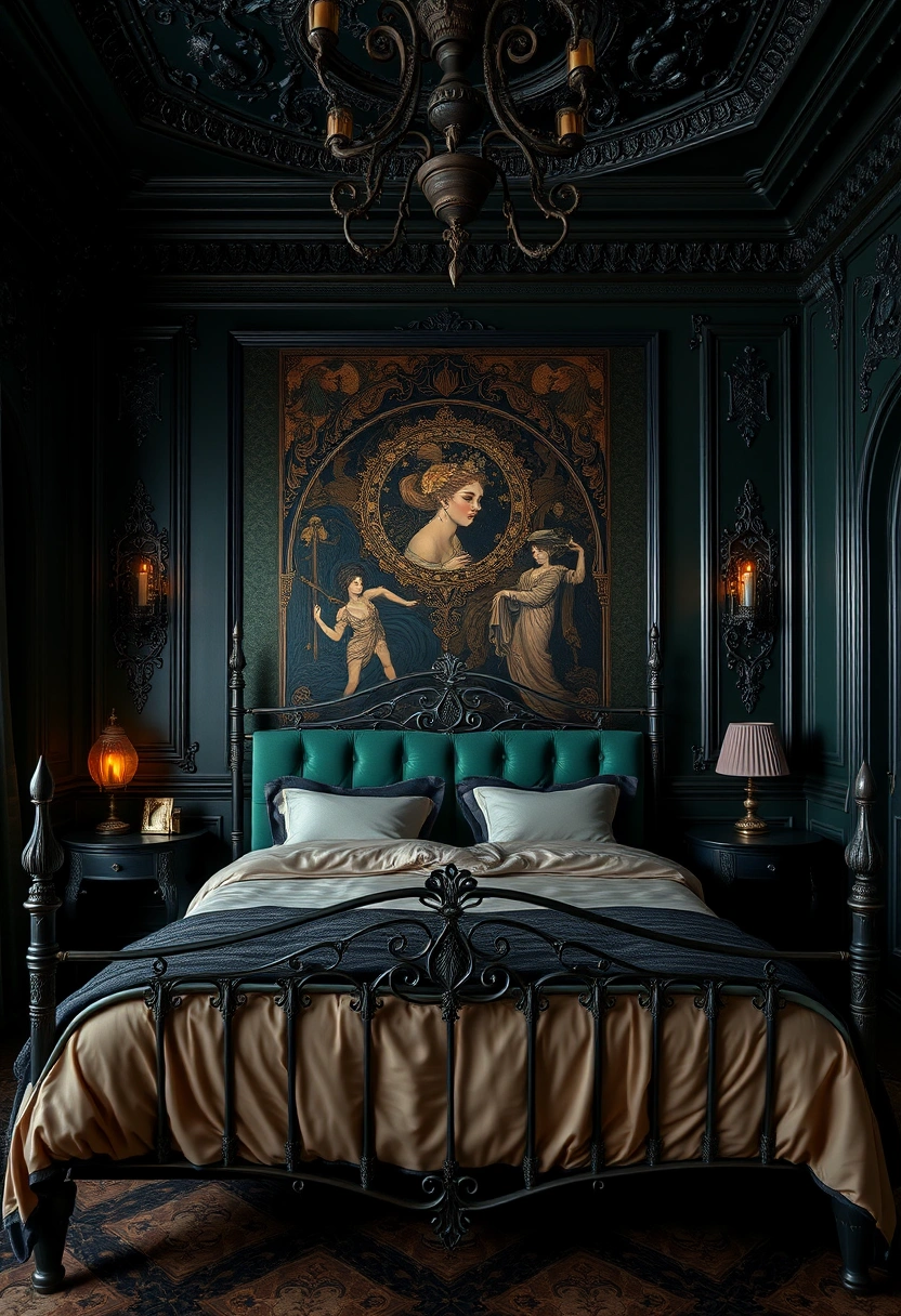 Green and black bedroom ideas 9