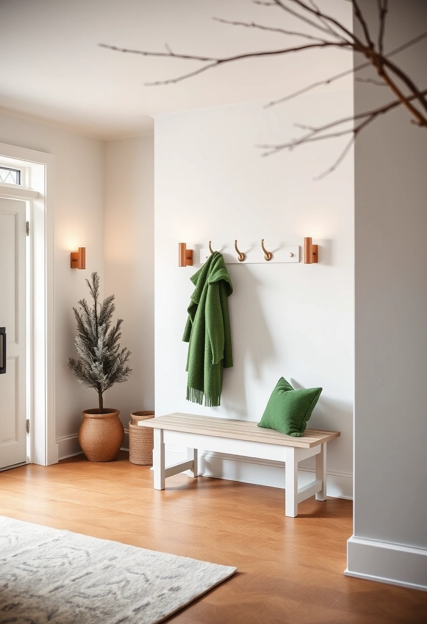 Green and white winter home decor ideas 12