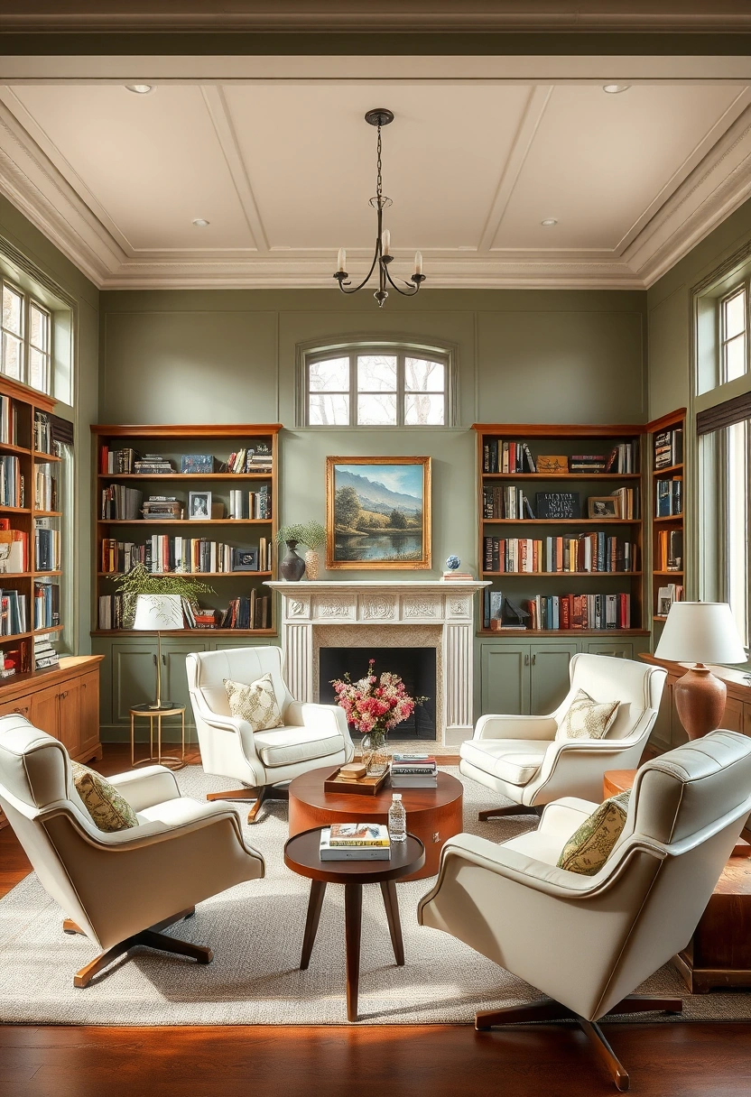 Green and white winter home decor ideas 13