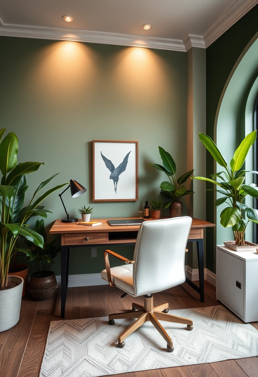 Green and white winter home decor ideas 5
