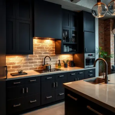 Iron ore kitchen cabinets ideas 1