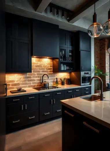 Iron ore kitchen cabinets ideas 1