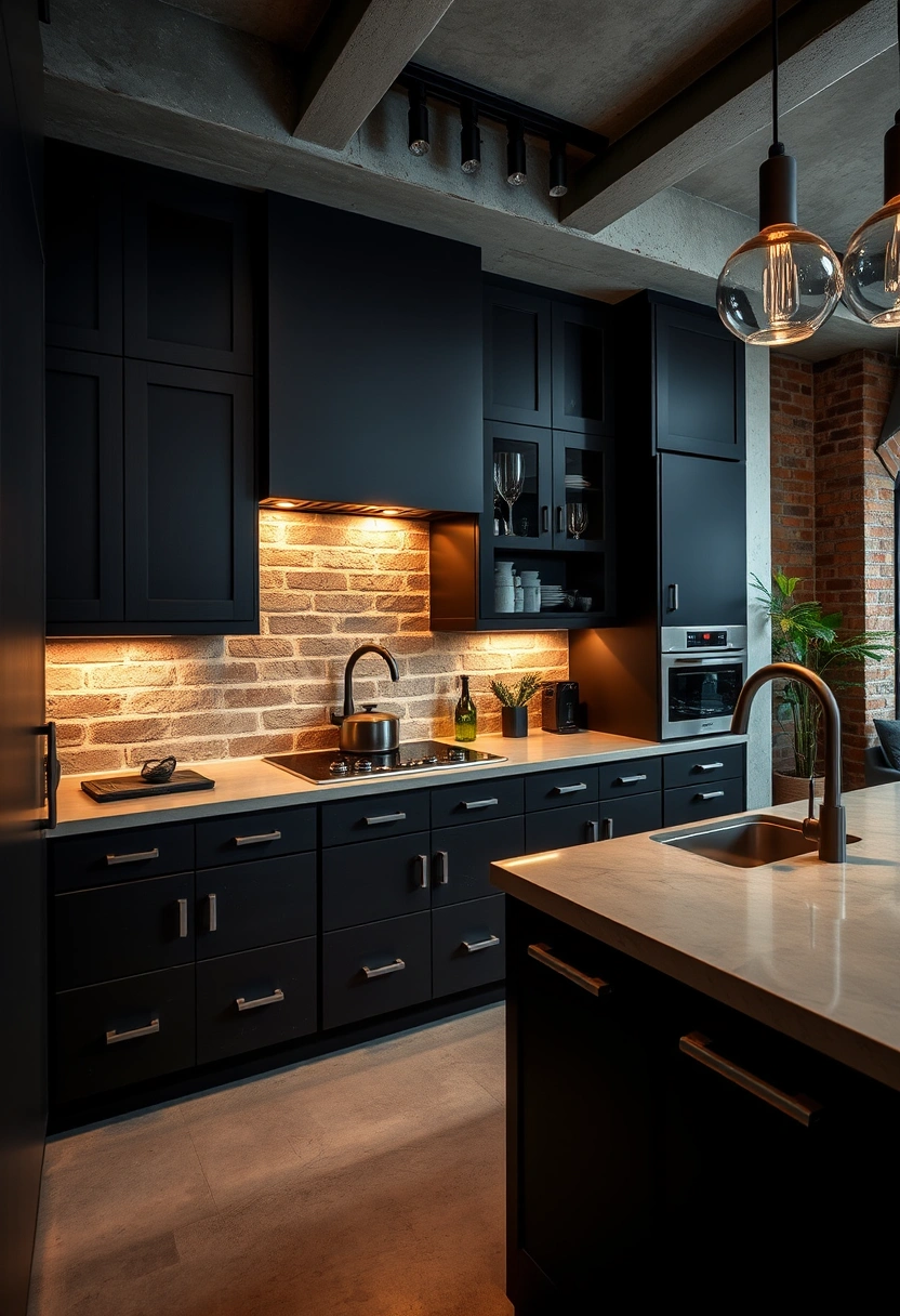 Iron ore kitchen cabinets ideas 1