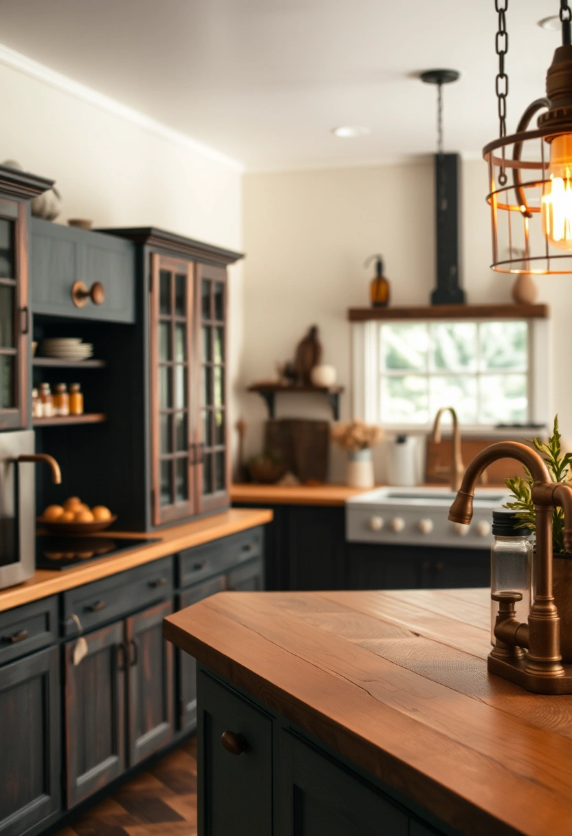 Iron ore kitchen cabinets ideas 7