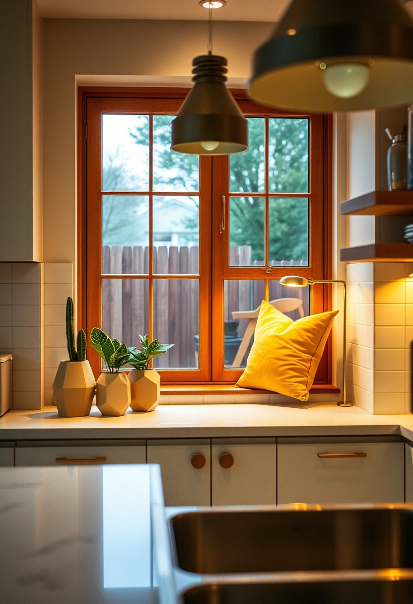 Kitchen window decor ideas 7