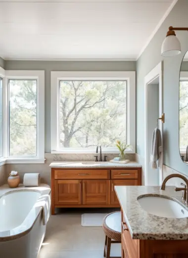 Lake house bathroom decor ideas 1