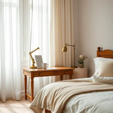 Light academia bedroom ideas 1