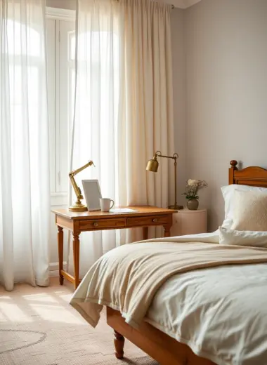 Light academia bedroom ideas 1
